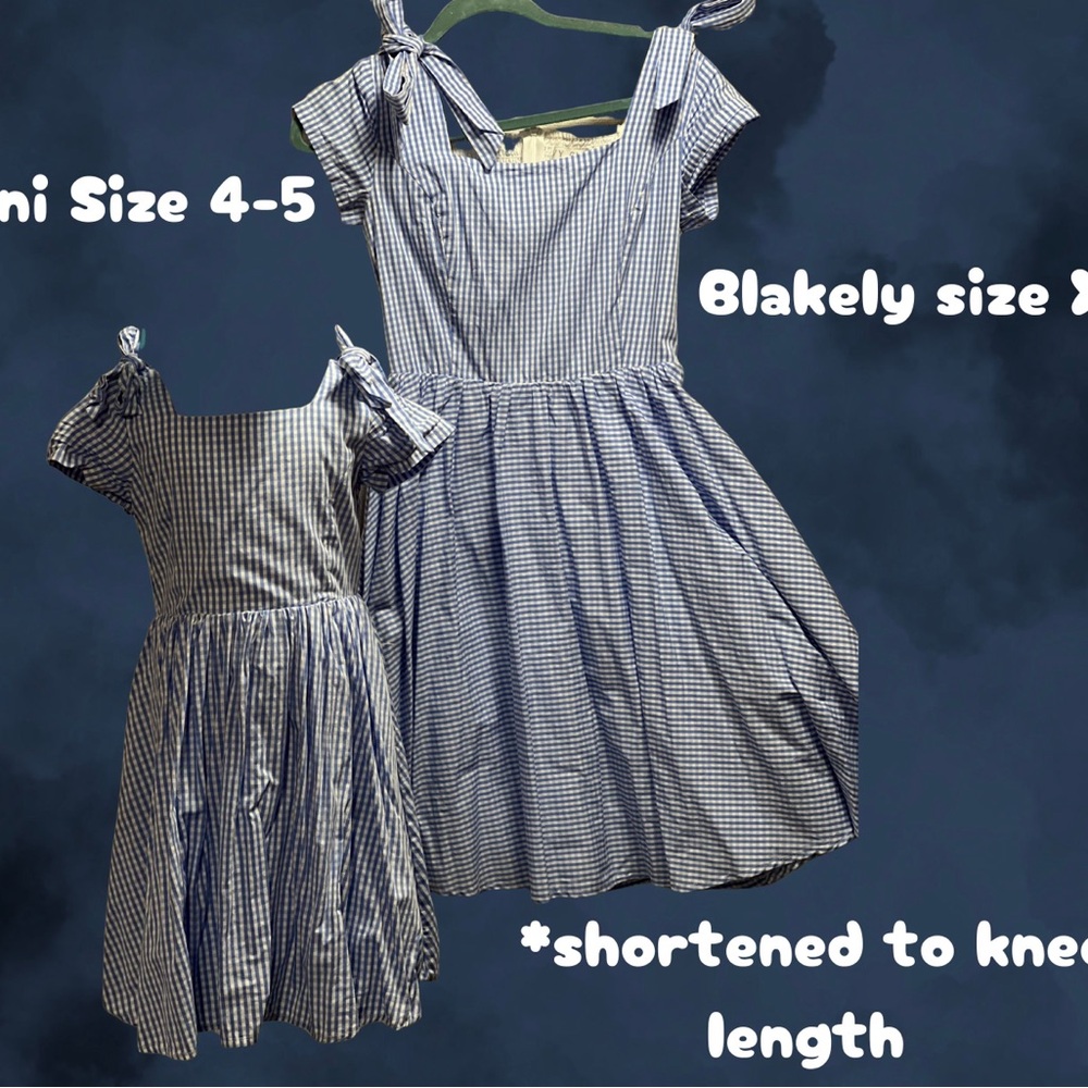 Ivy City Co Blue Gingham Dress Set